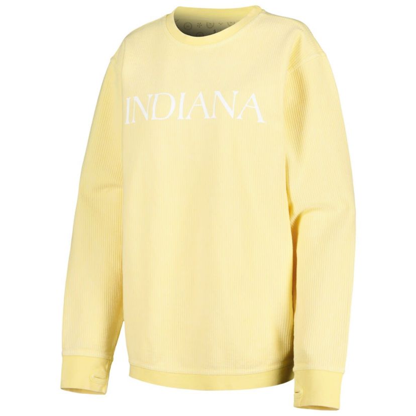 NCAA Indiana Hoosiers Comfy Cord Bar Print Pullover Sweatshirt
