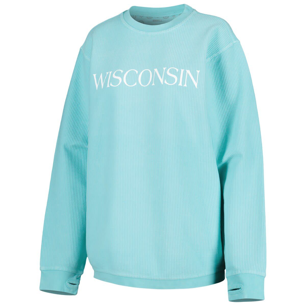 NCAA Wisconsin Badgers Comfy Cord Bar Print Pullover Sweatshirt