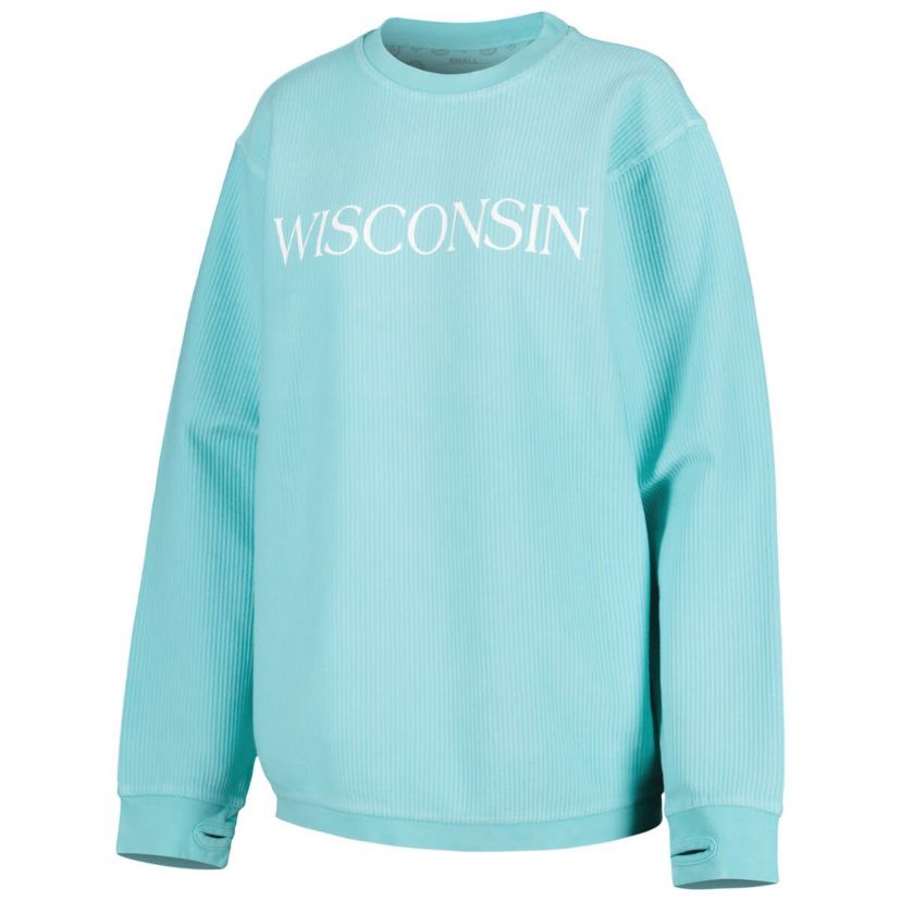 NCAA Wisconsin Badgers Comfy Cord Bar Print Pullover Sweatshirt