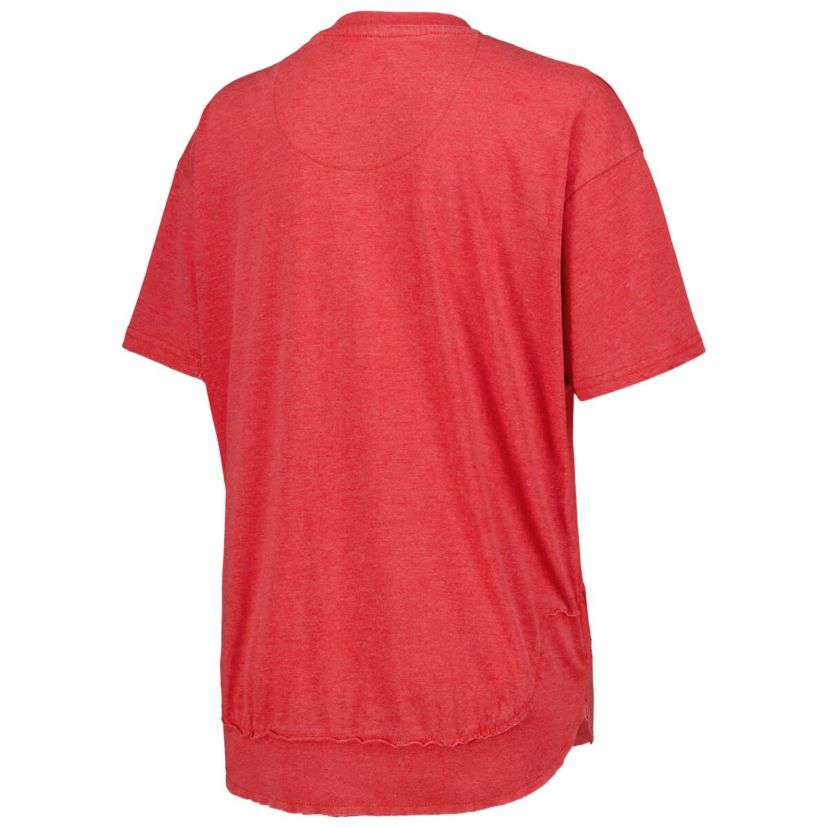 NCAA Wisconsin Badgers Vintage Wash Poncho Captain T-Shirt