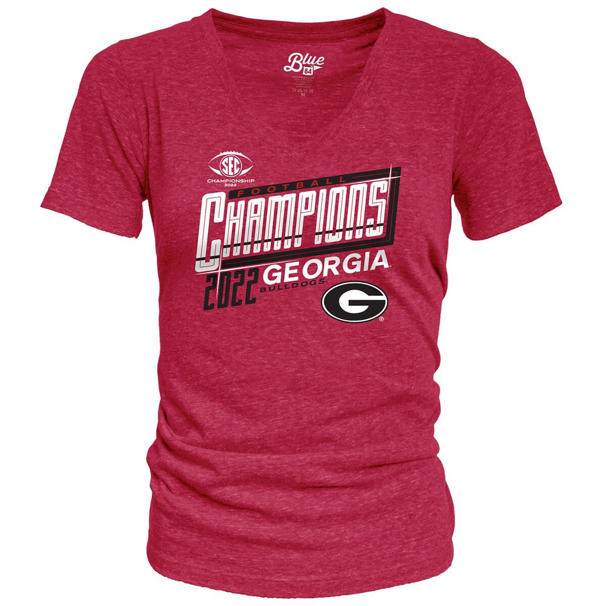 NCAA Georgia Bulldogs 2022 SEC Football Conference s Locker Room V-Neck T-Shirt