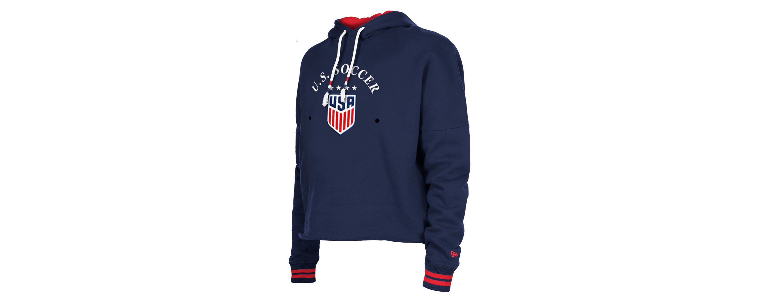 Olympics 5th & Ocean by USWNT Athleisure Cropped Fleece Pullover Hoodie