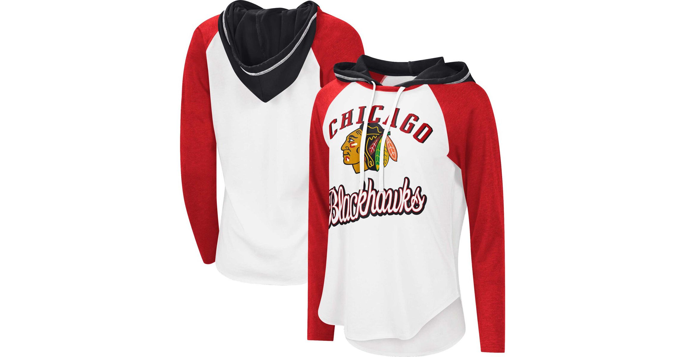 NHL Chicago Blackhawks MVP Raglan Lightweight Hooded T-Shirt