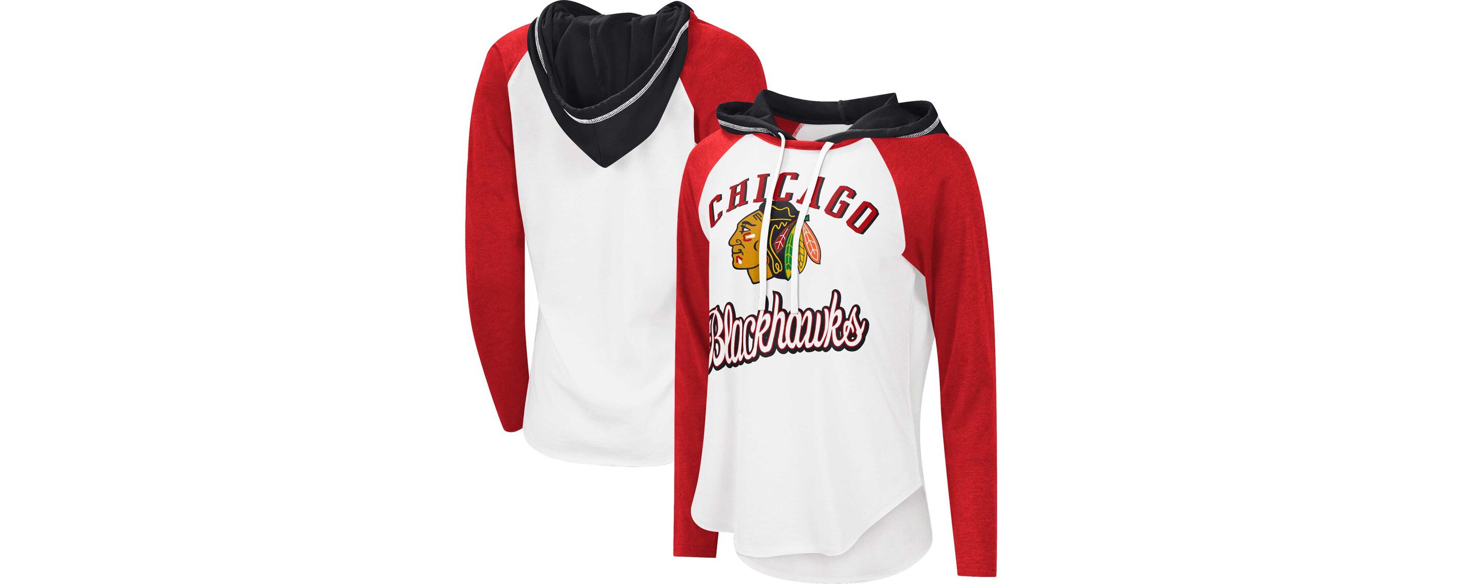 NHL Chicago Blackhawks MVP Raglan Lightweight Hooded T-Shirt