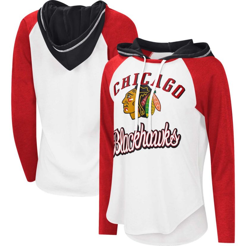 NHL Chicago Blackhawks MVP Raglan Lightweight Hooded T-Shirt