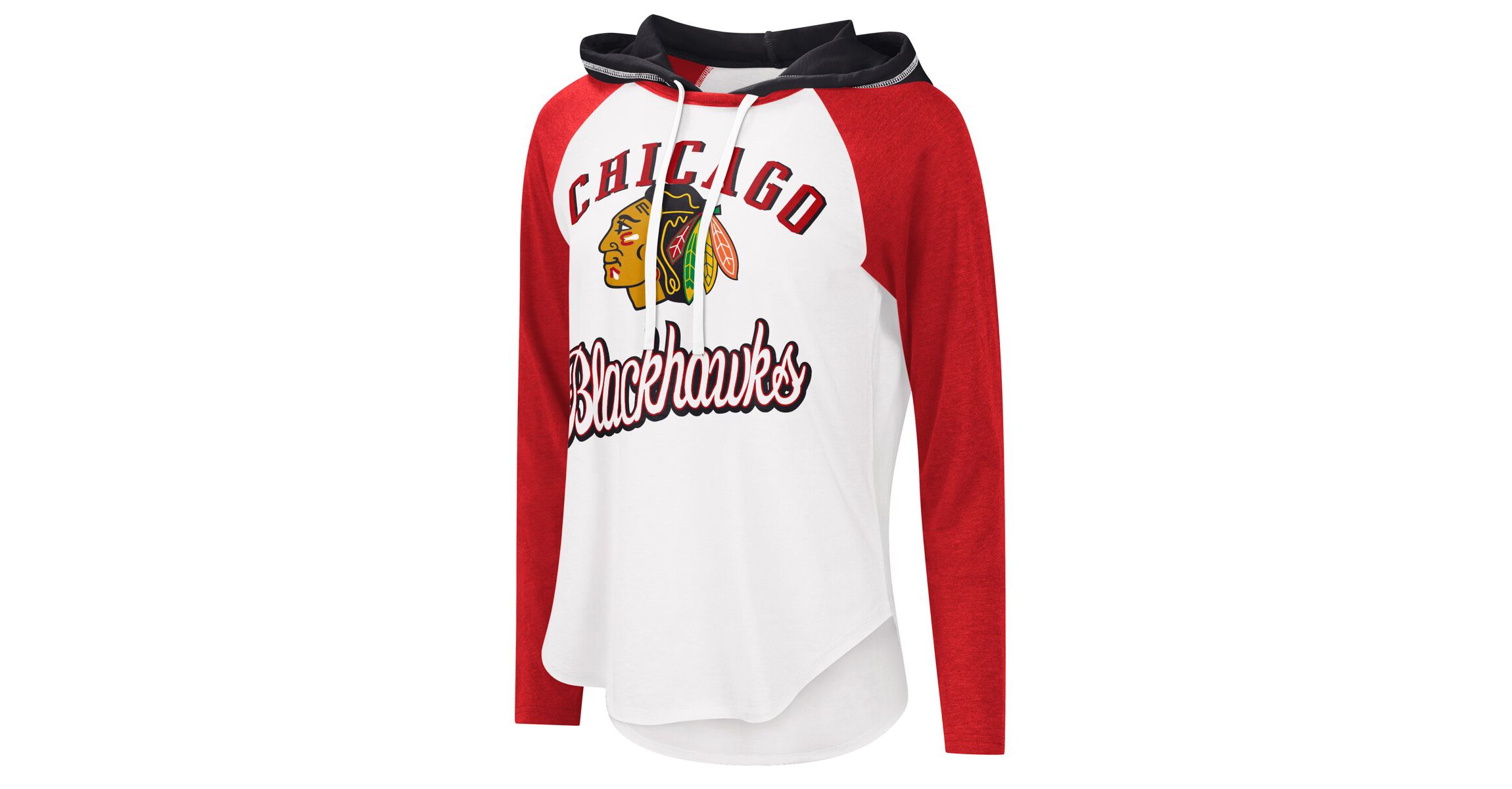 NHL Chicago Blackhawks MVP Raglan Lightweight Hooded T-Shirt