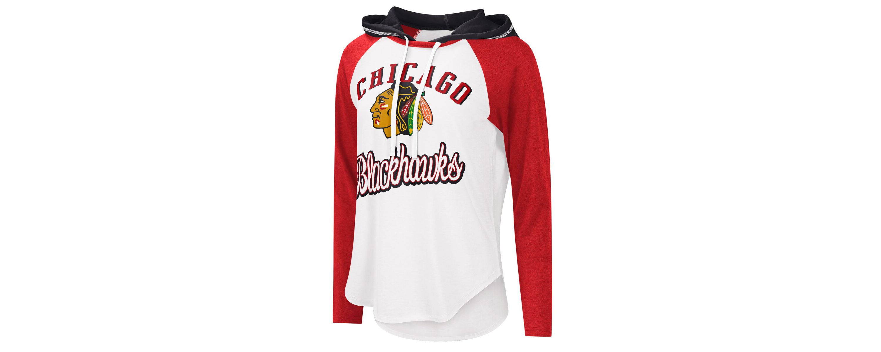 NHL Chicago Blackhawks MVP Raglan Lightweight Hooded T-Shirt