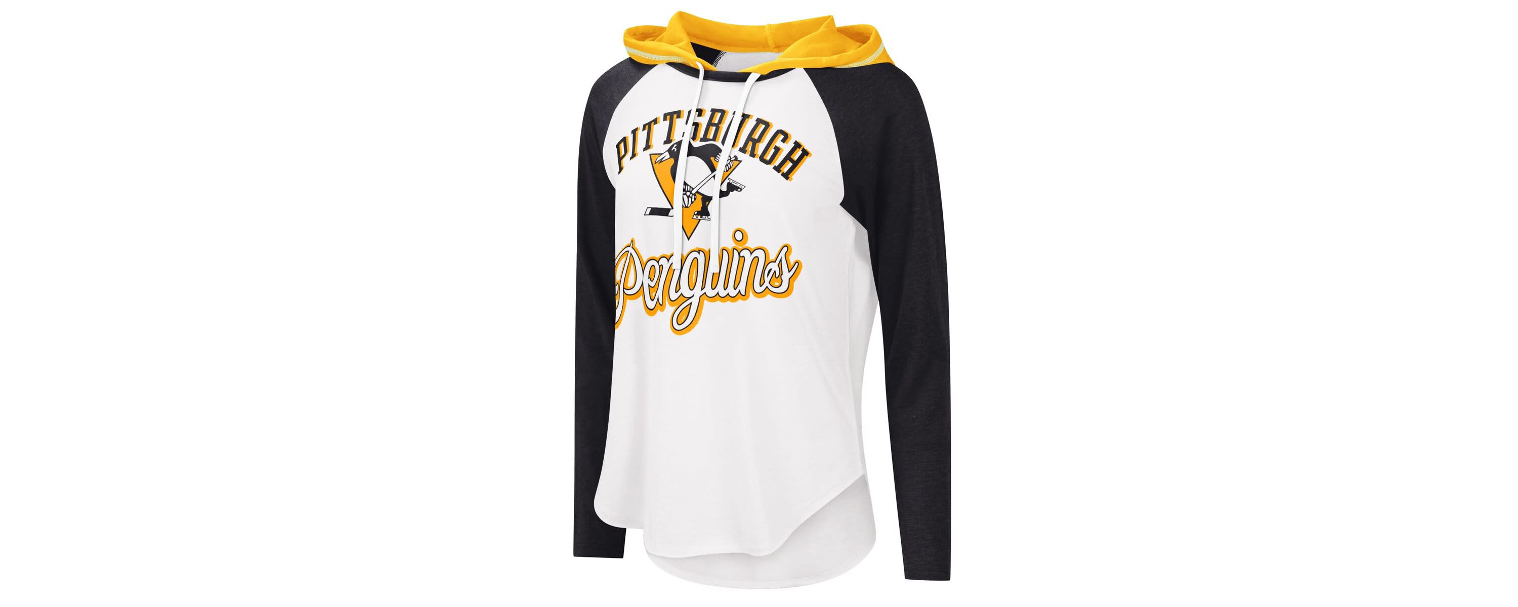NHL Pittsburgh Penguins MVP Raglan Lightweight Hooded T-Shirt