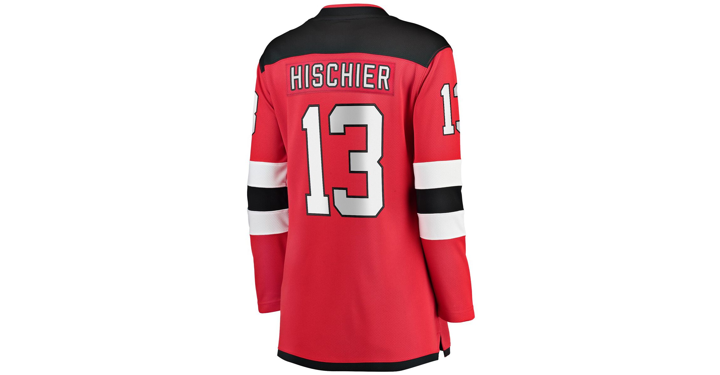 NHL Fanatics Nico Hischier New Jersey Devils Captain Patch Home Breakaway Jersey