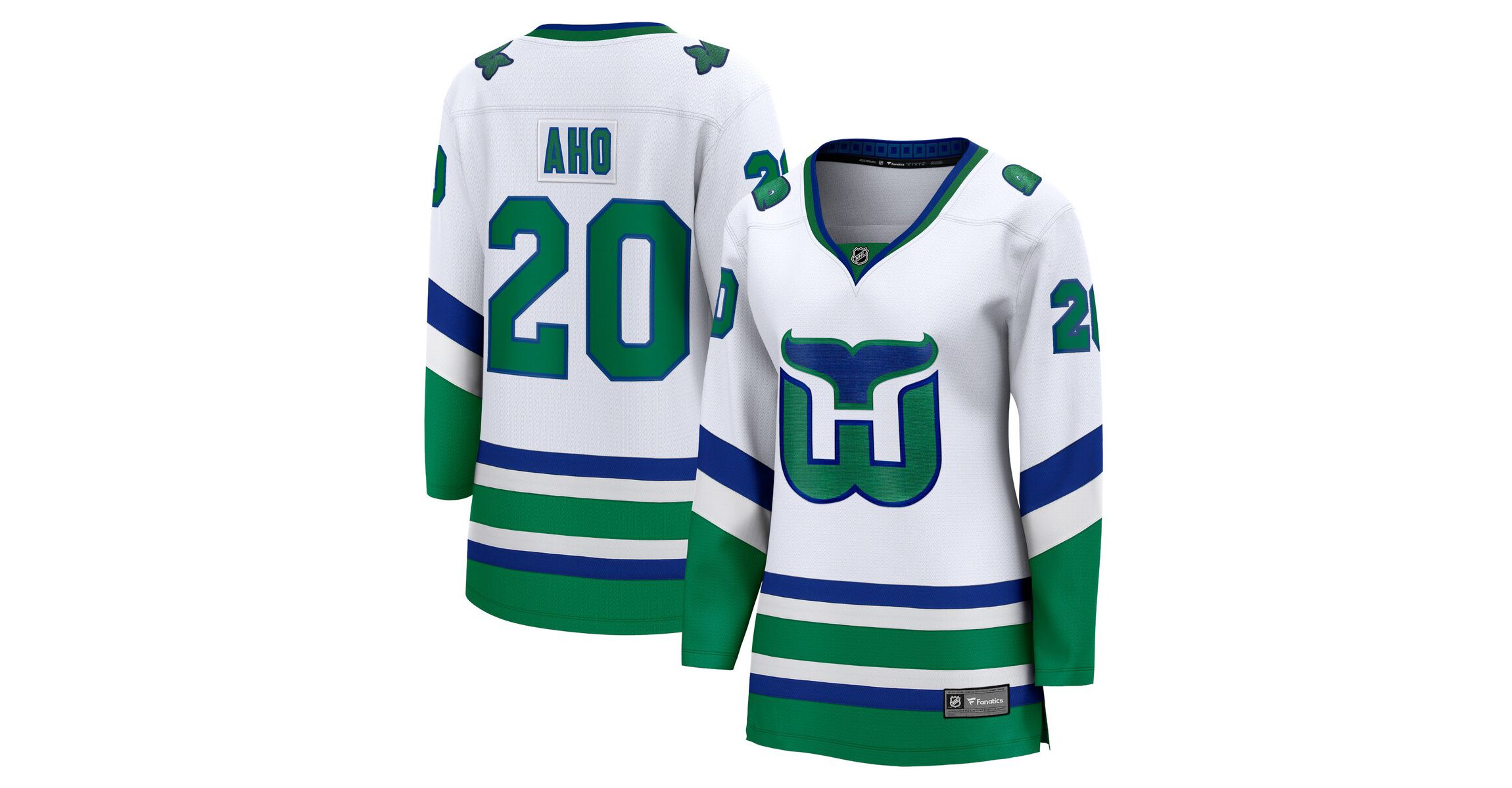 NHL Fanatics Sebastian Aho Carolina Hurricanes Throwback Breakaway Jersey