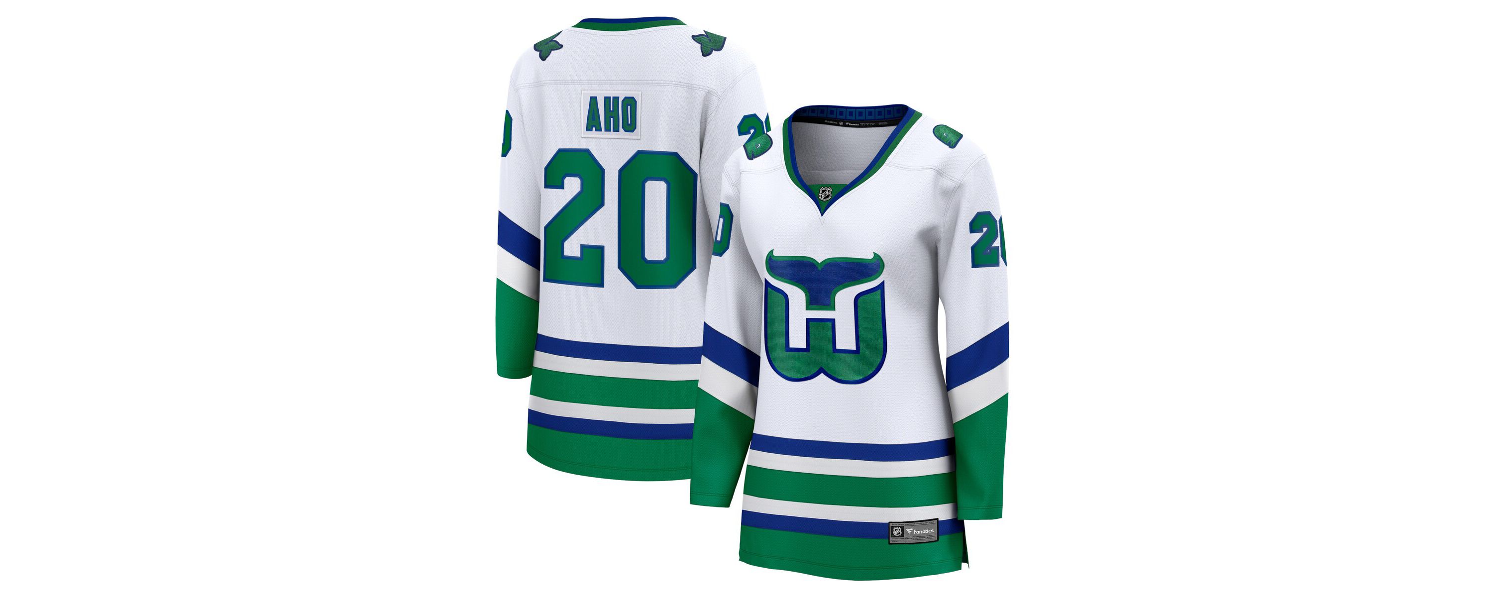 NHL Fanatics Sebastian Aho Carolina Hurricanes Throwback Breakaway Jersey