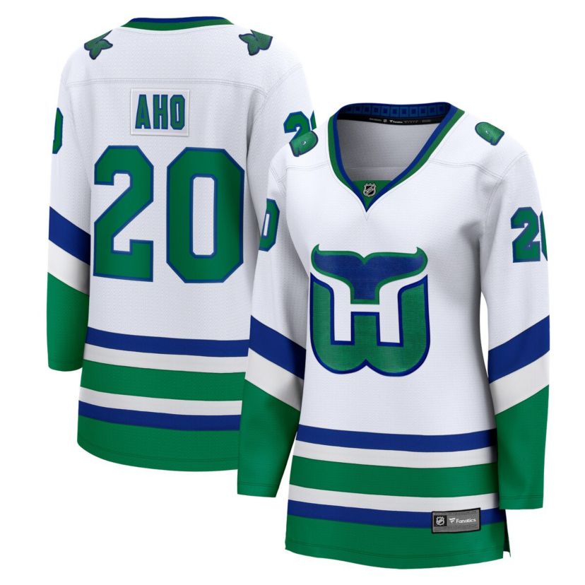 NHL Fanatics Sebastian Aho Carolina Hurricanes Throwback Breakaway Jersey