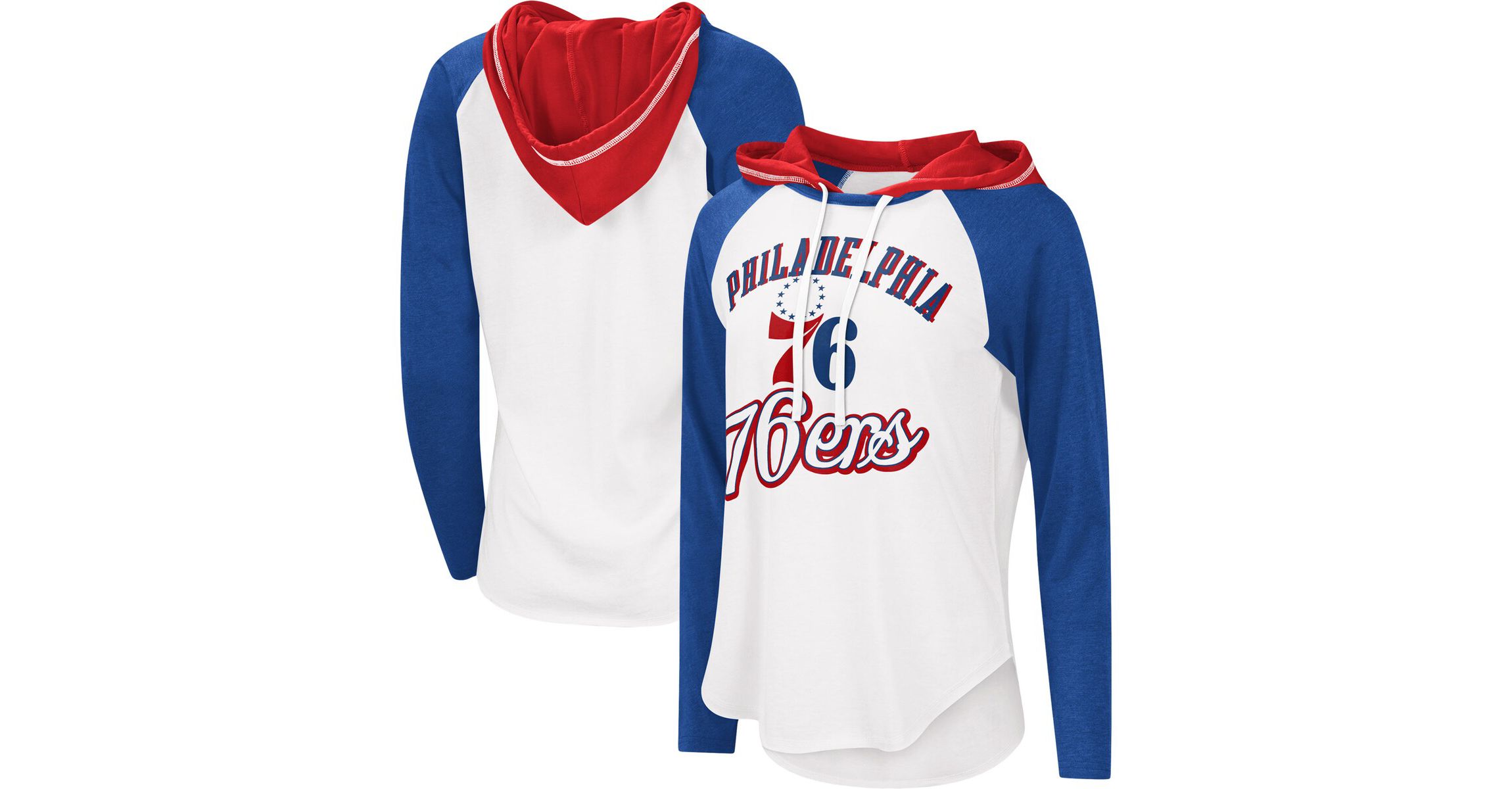 NBA Philadelphia 76ers MVP Raglan Hoodie Long Sleeve T-Shirt
