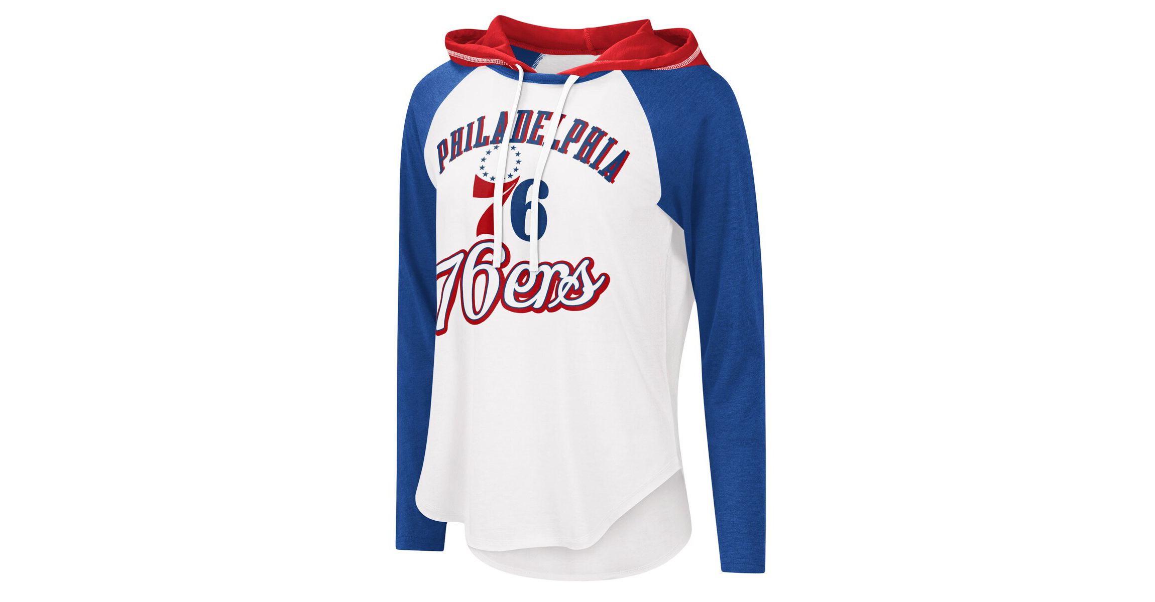 NBA Philadelphia 76ers MVP Raglan Hoodie Long Sleeve T-Shirt
