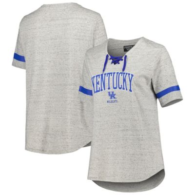 NCAA Heather Kentucky Wildcats Plus Lace-Up T-Shirt