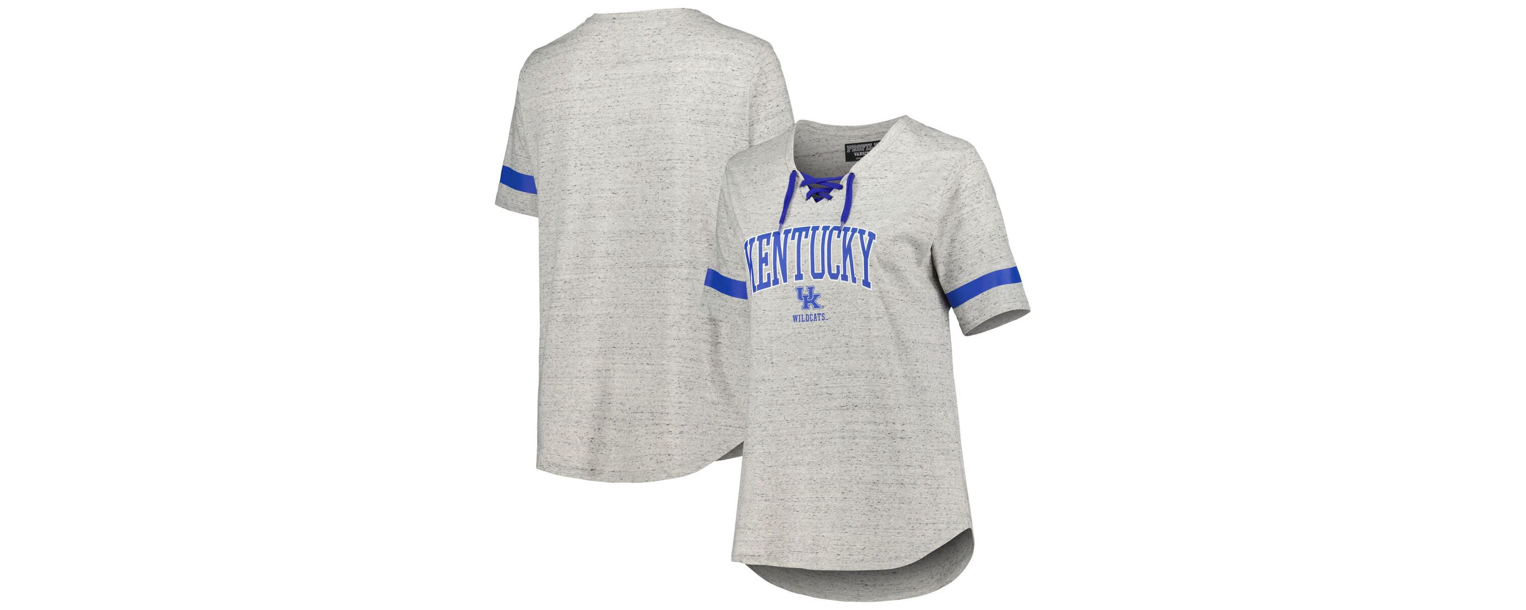 NCAA Kentucky Wildcats Plus Size Lace-Up T-Shirt
