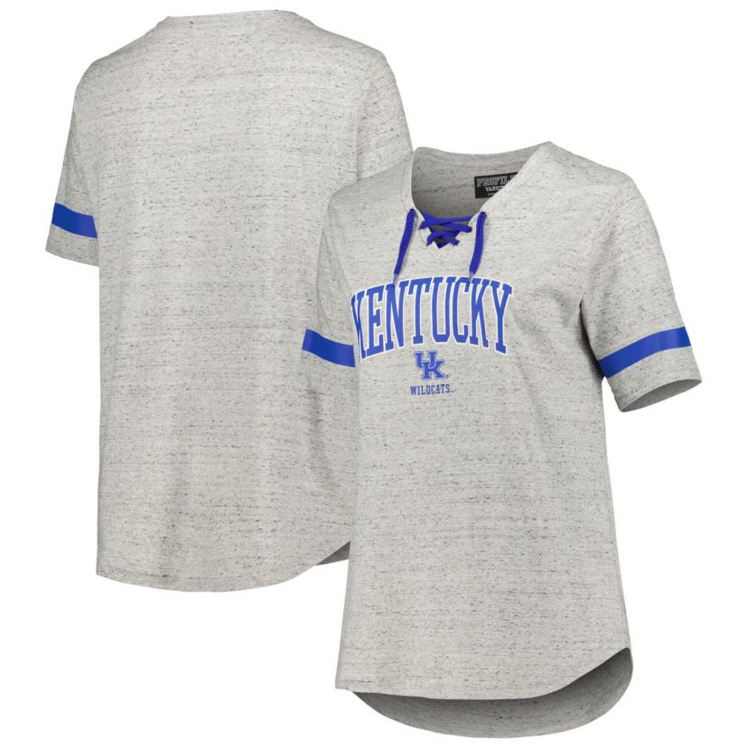 NCAA Kentucky Wildcats Plus Size Lace-Up T-Shirt
