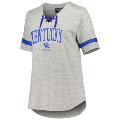 NCAA Heather Kentucky Wildcats Plus Lace-Up T-Shirt