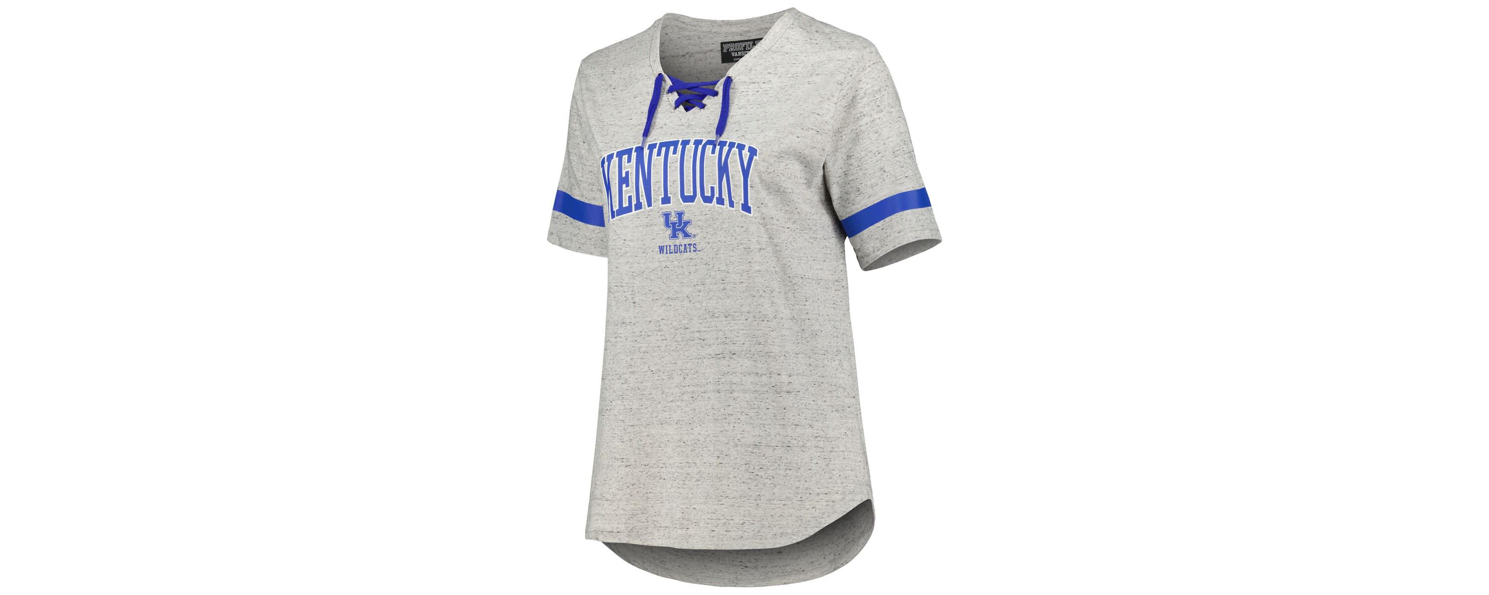 NCAA Kentucky Wildcats Plus Size Lace-Up T-Shirt