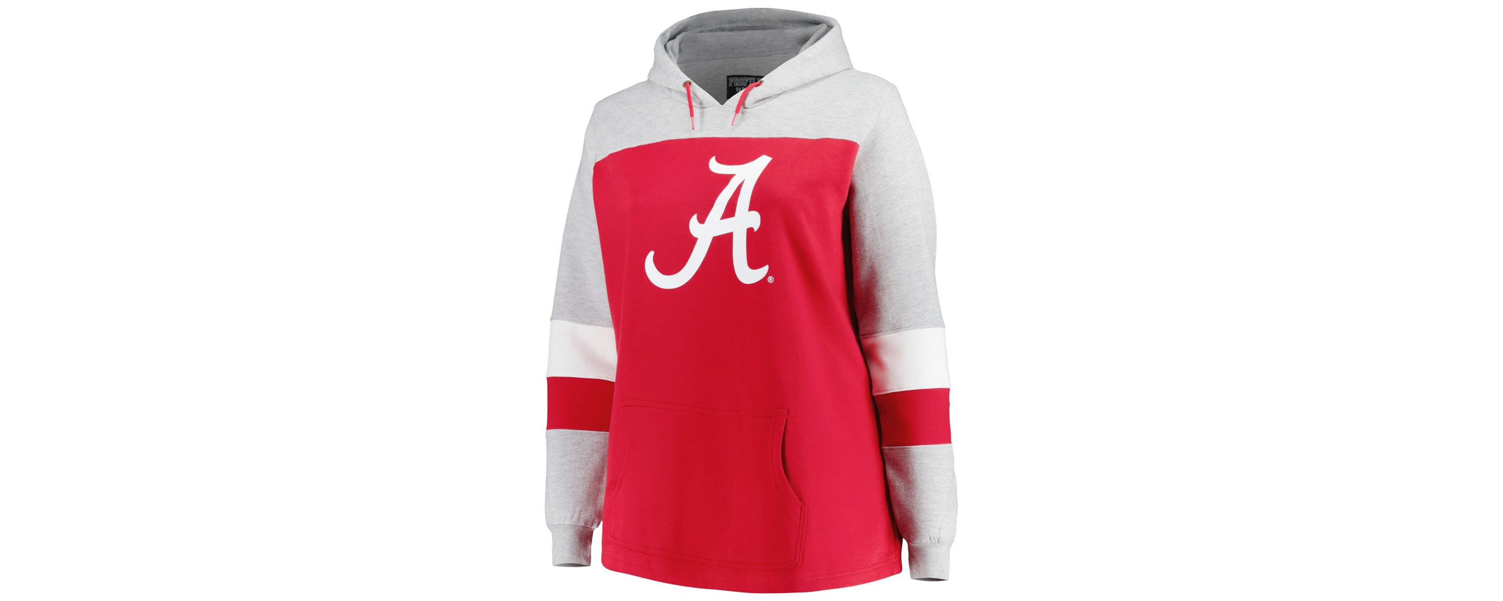 Alabama Crimson Tide NCAA Alabama Tide Plus Size Color-Block Pullover Hoodie