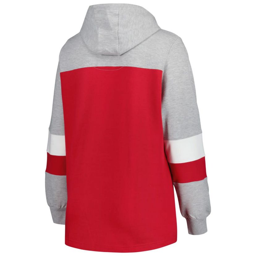 Alabama Crimson Tide NCAA Alabama Tide Plus Size Color-Block Pullover Hoodie