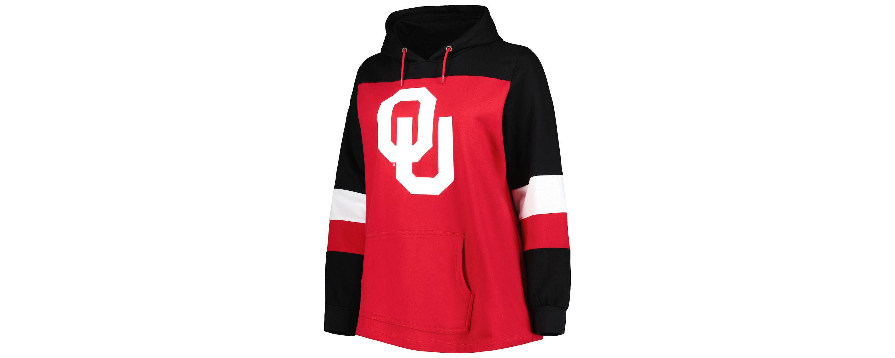NCAA Oklahoma Sooners Plus Size Color-Block Pullover Hoodie