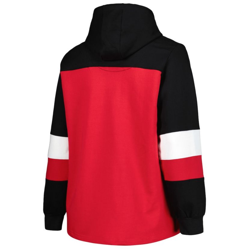 NCAA Oklahoma Sooners Plus Size Color-Block Pullover Hoodie