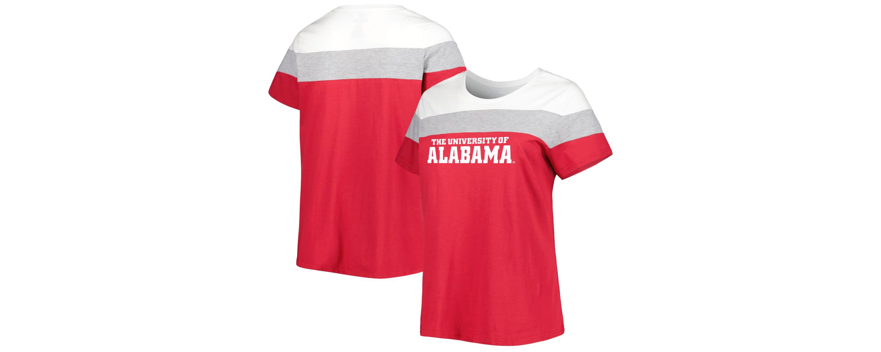 Alabama Crimson Tide NCAA Alabama Tide Plus Size Split Body T-Shirt