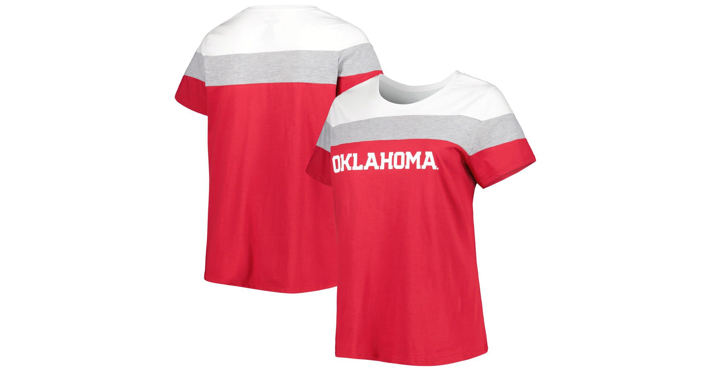 NCAA Oklahoma Sooners Plus Size Split Body T-Shirt