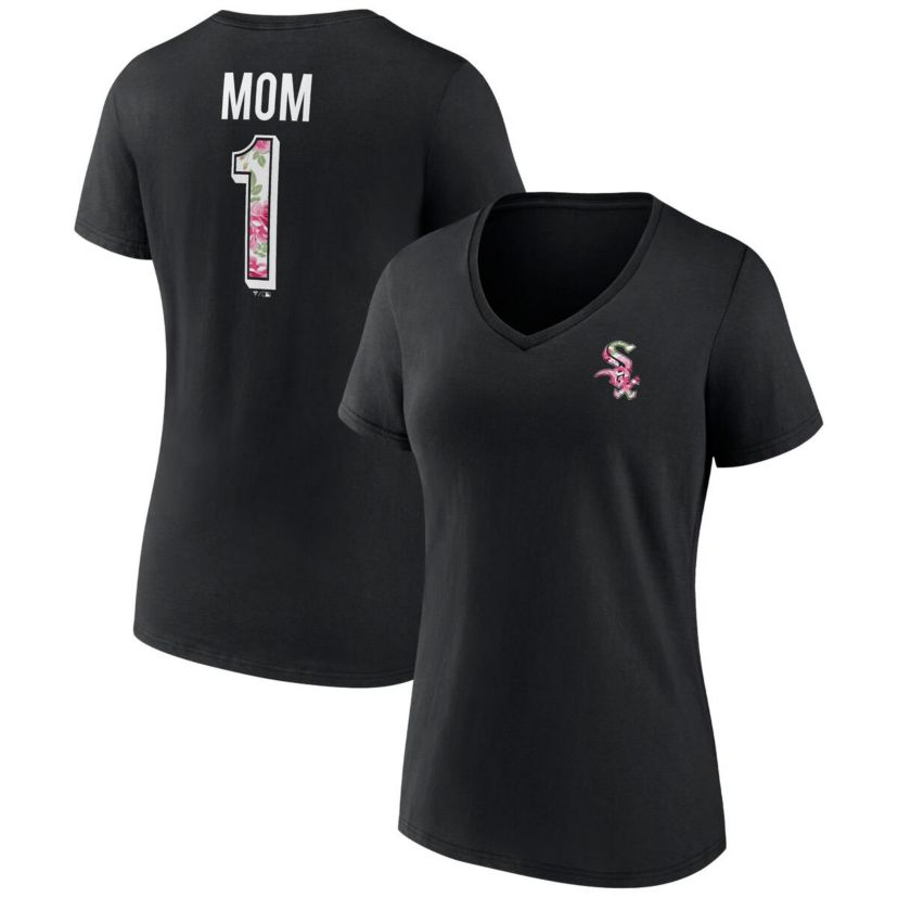 Chicago White Sox MLB Chicago Sox Mothers Day Plus Size Best Mom Ever V-Neck T-Shirt