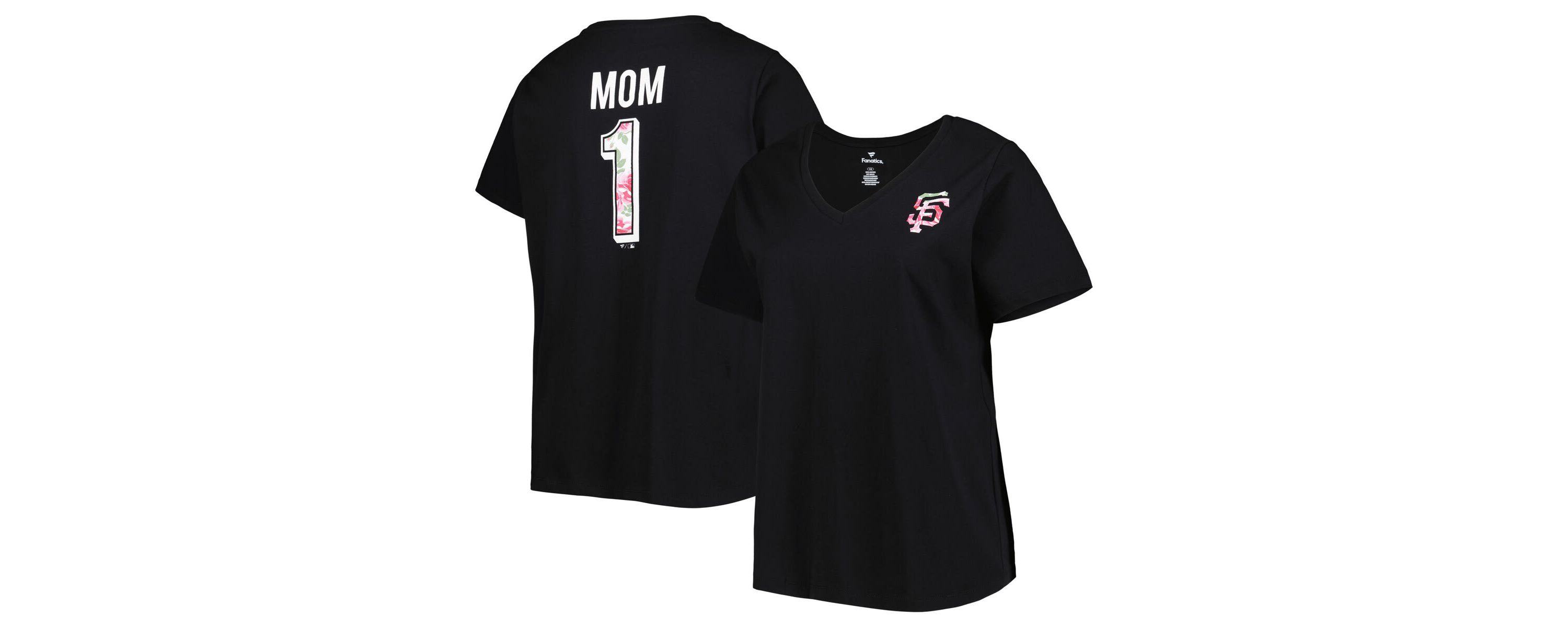MLB San Francisco Giants Mothers Day Plus Size Best Mom Ever V-Neck T-Shirt
