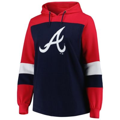 MLB Atlanta Braves Plus Colorblock Pullover Hoodie