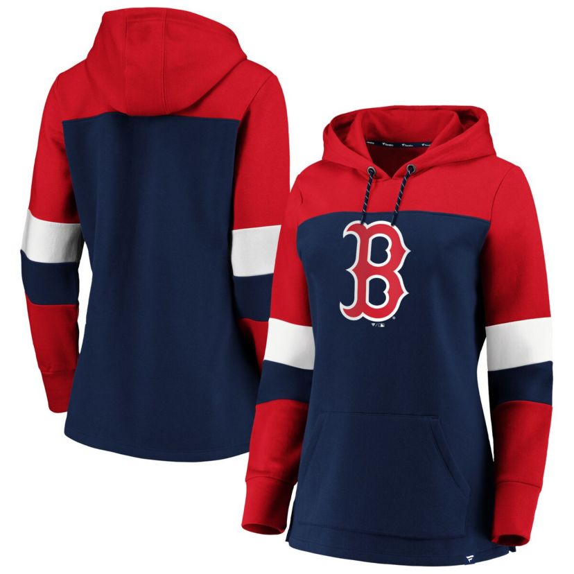 Boston Red Sox MLB Boston Sox Plus Size Colorblock Pullover Hoodie