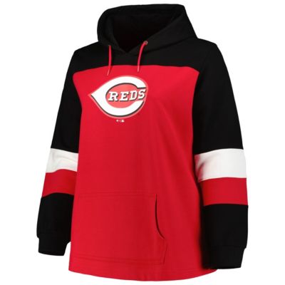 MLB Cincinnati Reds Plus Size Colorblock Pullover Hoodie