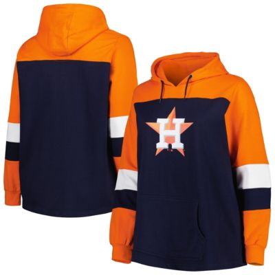 Profile Women's MLB Houston Astros Plus Size Colorblock Pullover Hoodie