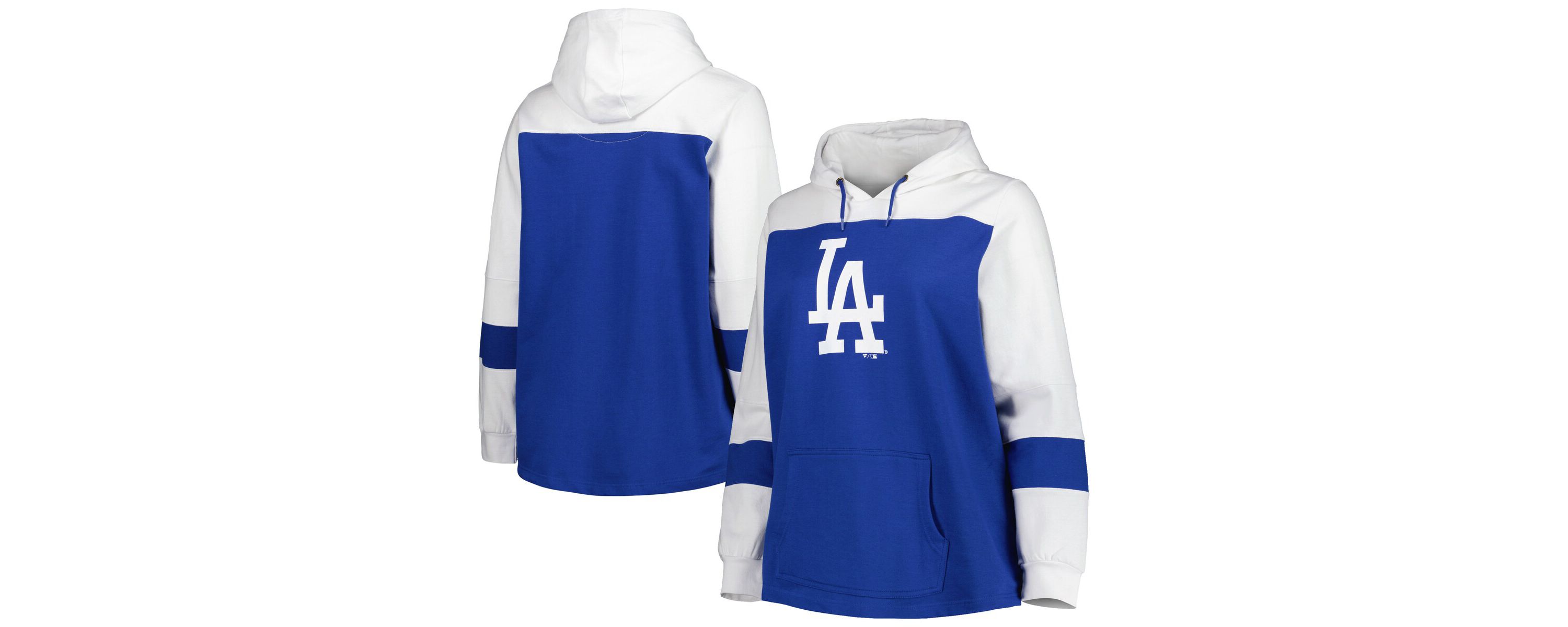 MLB Los Angeles Dodgers Plus Size Colorblock Pullover Hoodie