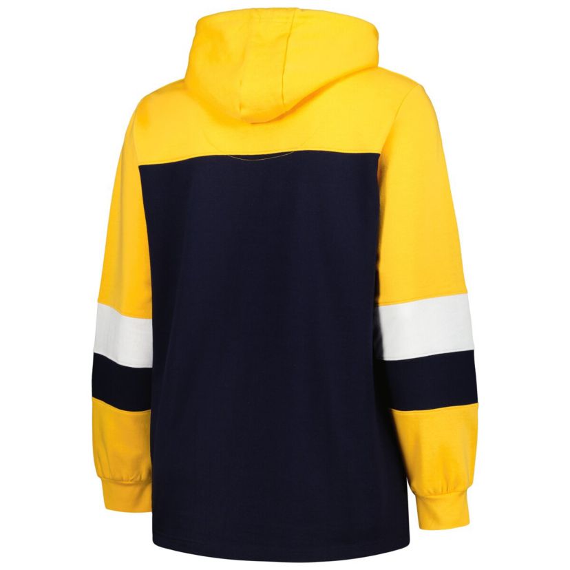 MLB Milwaukee Brewers Plus Size Colorblock Pullover Hoodie