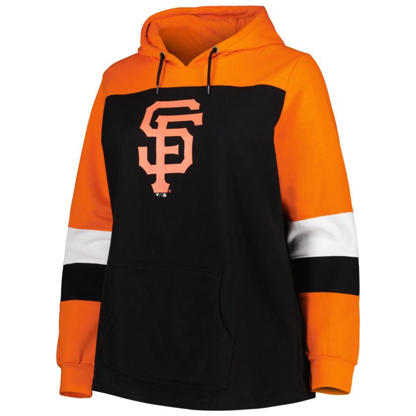 MLB San Francisco Giants Plus Size Colorblock Pullover Hoodie