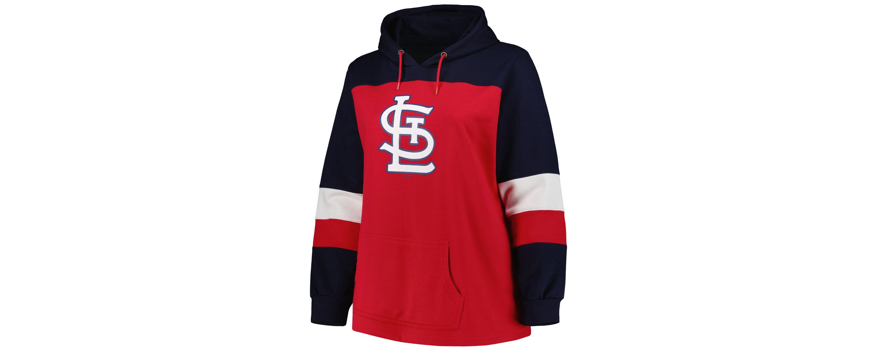 MLB St. Louis Cardinals Plus Size Colorblock Pullover Hoodie