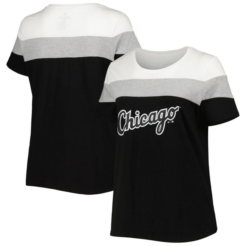 Chicago White Sox MLB Chicago Sox Plus Size Colorblock T-Shirt