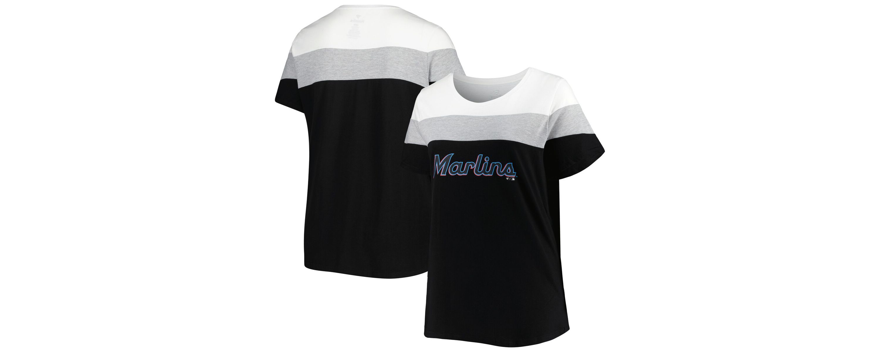 MLB Miami Marlins Plus Size Colorblock T-Shirt