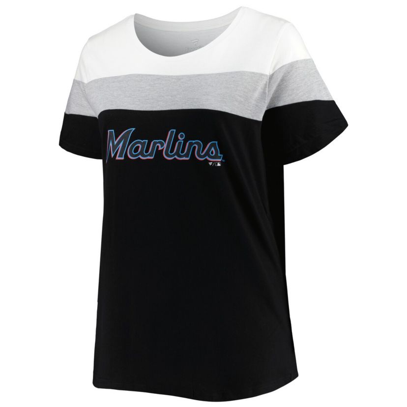 MLB Miami Marlins Plus Size Colorblock T-Shirt