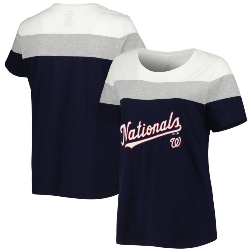 MLB Washington Nationals Plus Size Colorblock T-Shirt