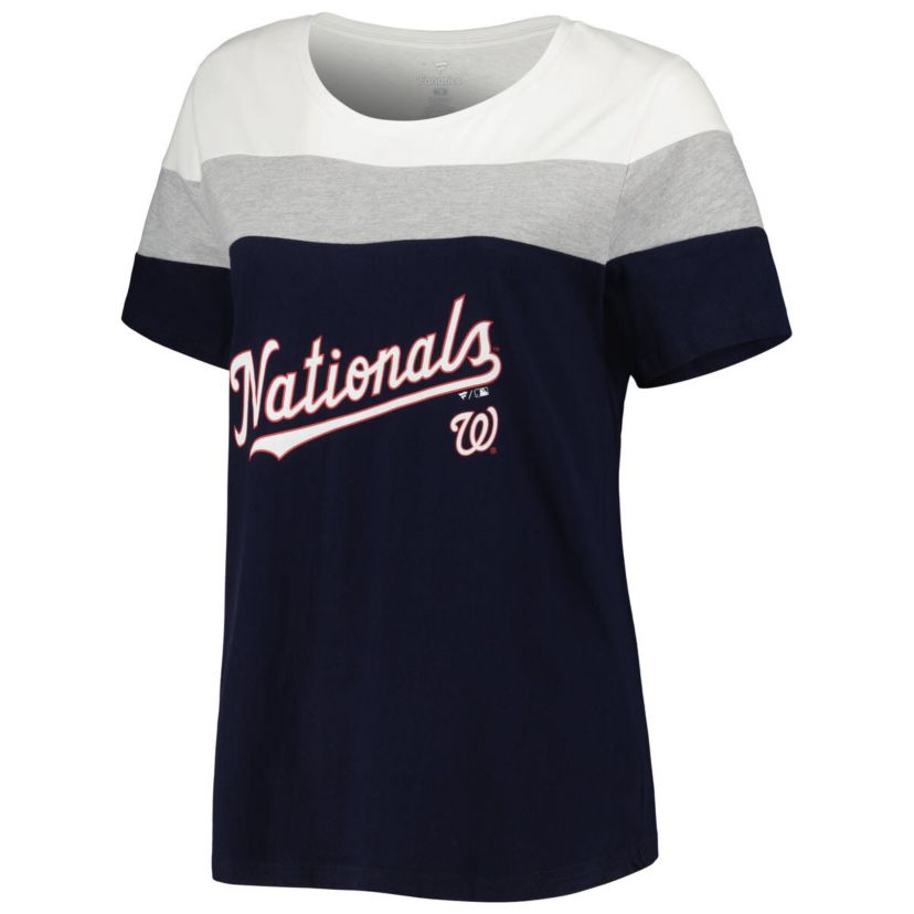 MLB Washington Nationals Plus Size Colorblock T-Shirt
