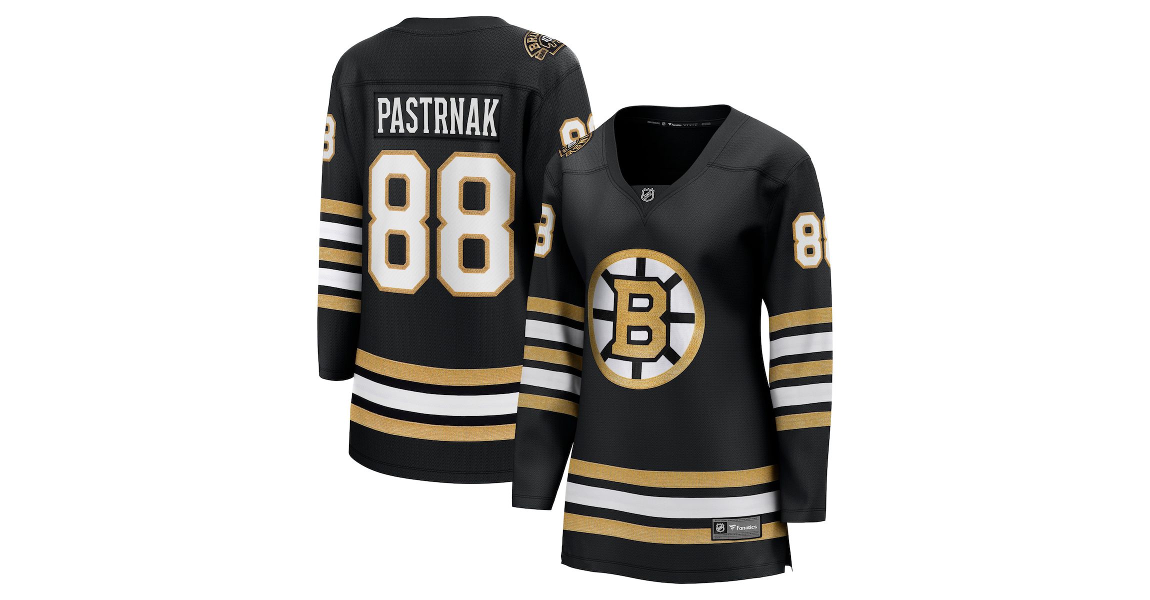 NHL Fanatics David Pastrnak 100th Anniversary Breakaway Jersey
