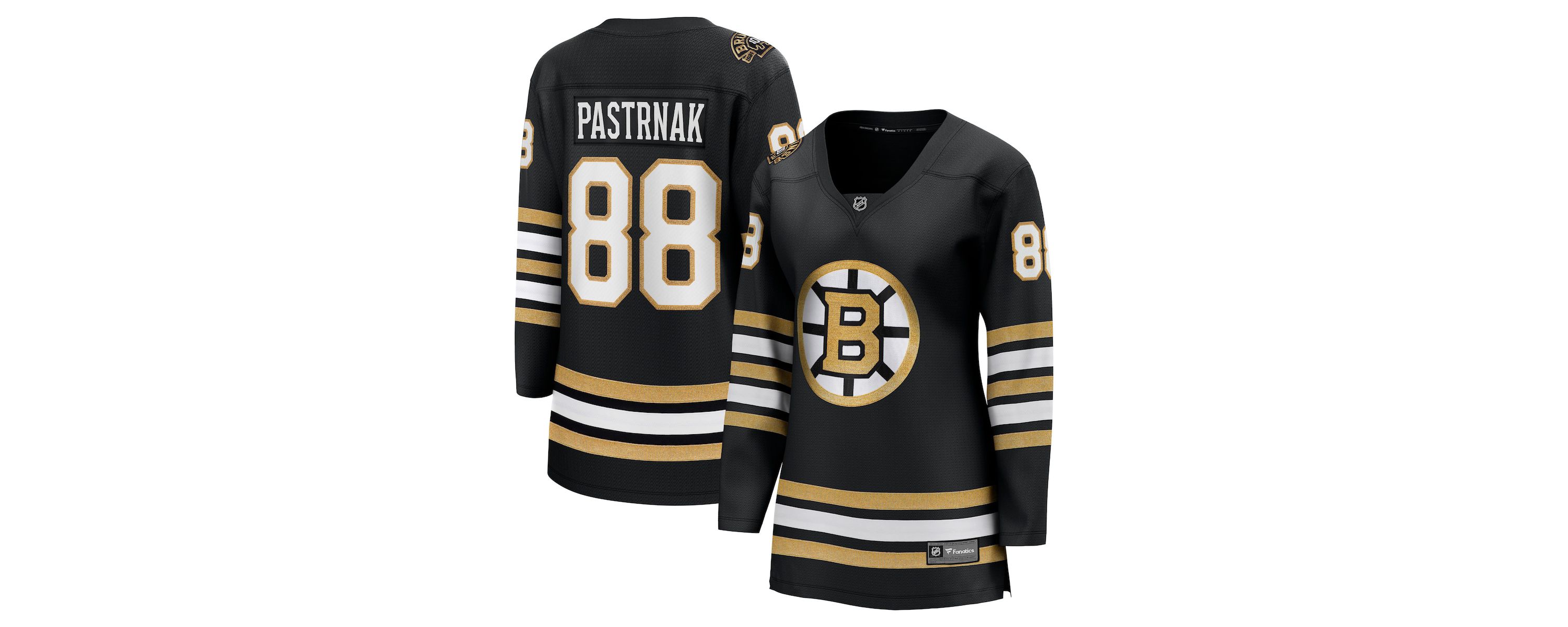 NHL Fanatics David Pastrnak 100th Anniversary Breakaway Jersey