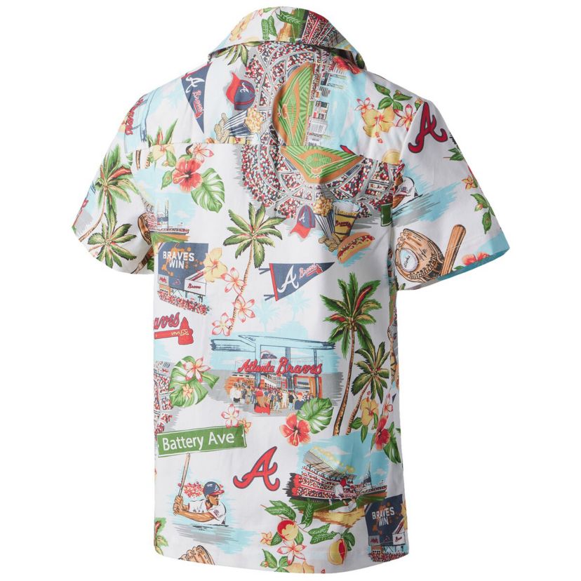 MLB Atlanta Braves Scenic Camp Button-Up Shirt