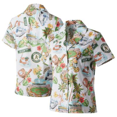 MLB Oakland Athletics Scenic Camp Button-Up Shirt