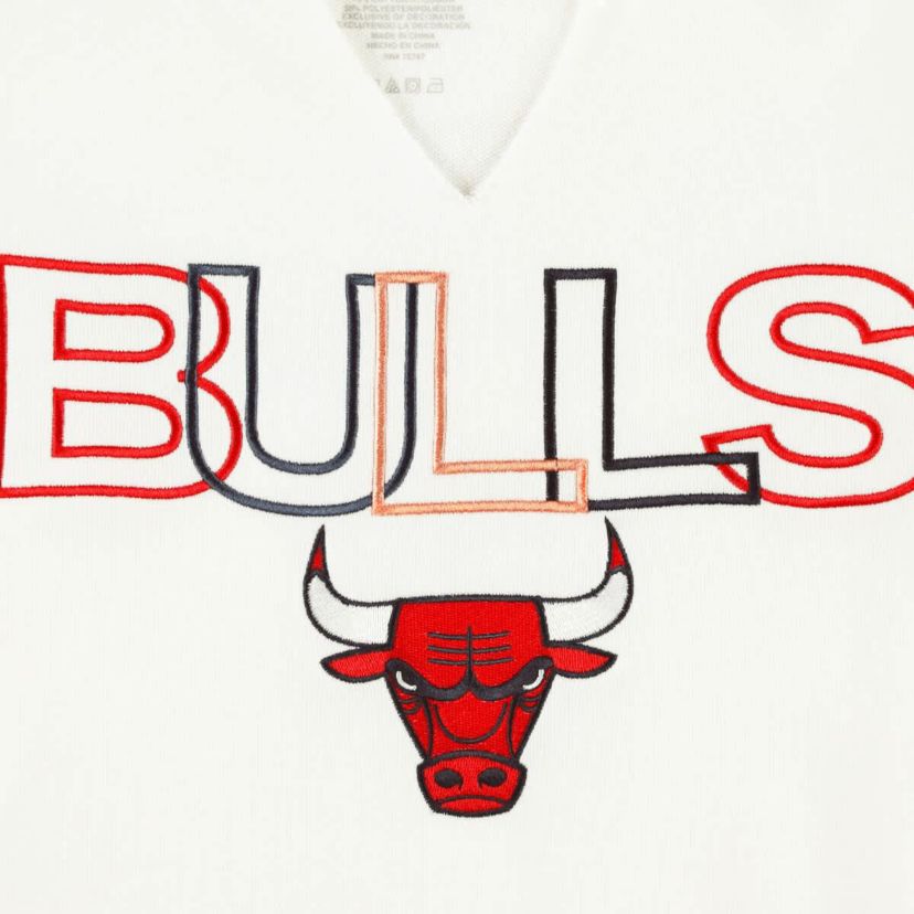 NBA Chicago Bulls Sunray Notch Neck Long Sleeve Top