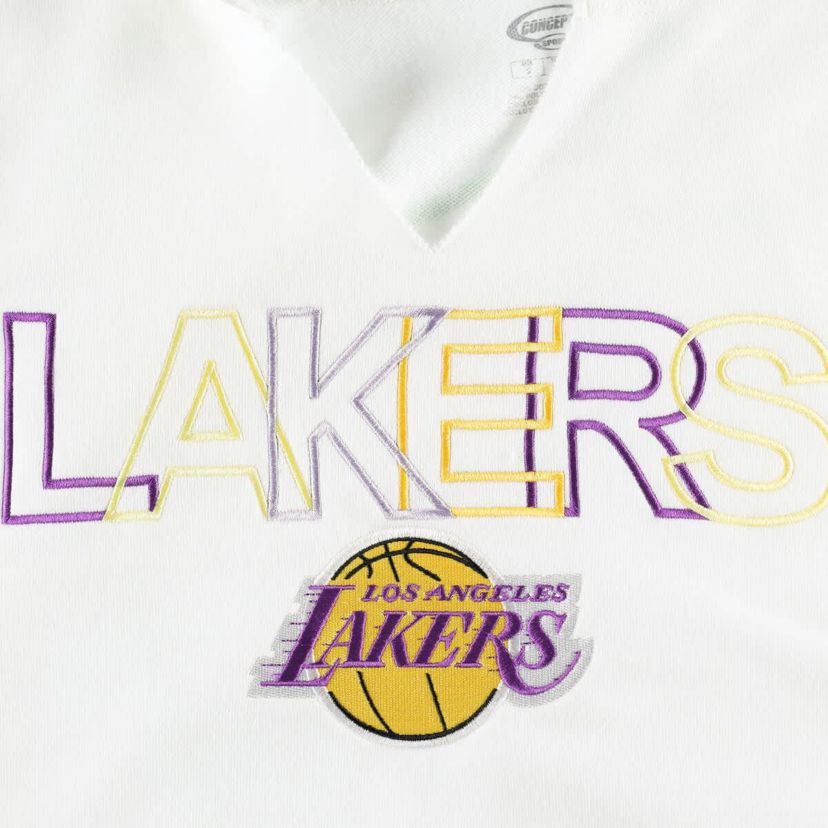 NBA Los Angeles Lakers Sunray Notch Neck Long Sleeve Top